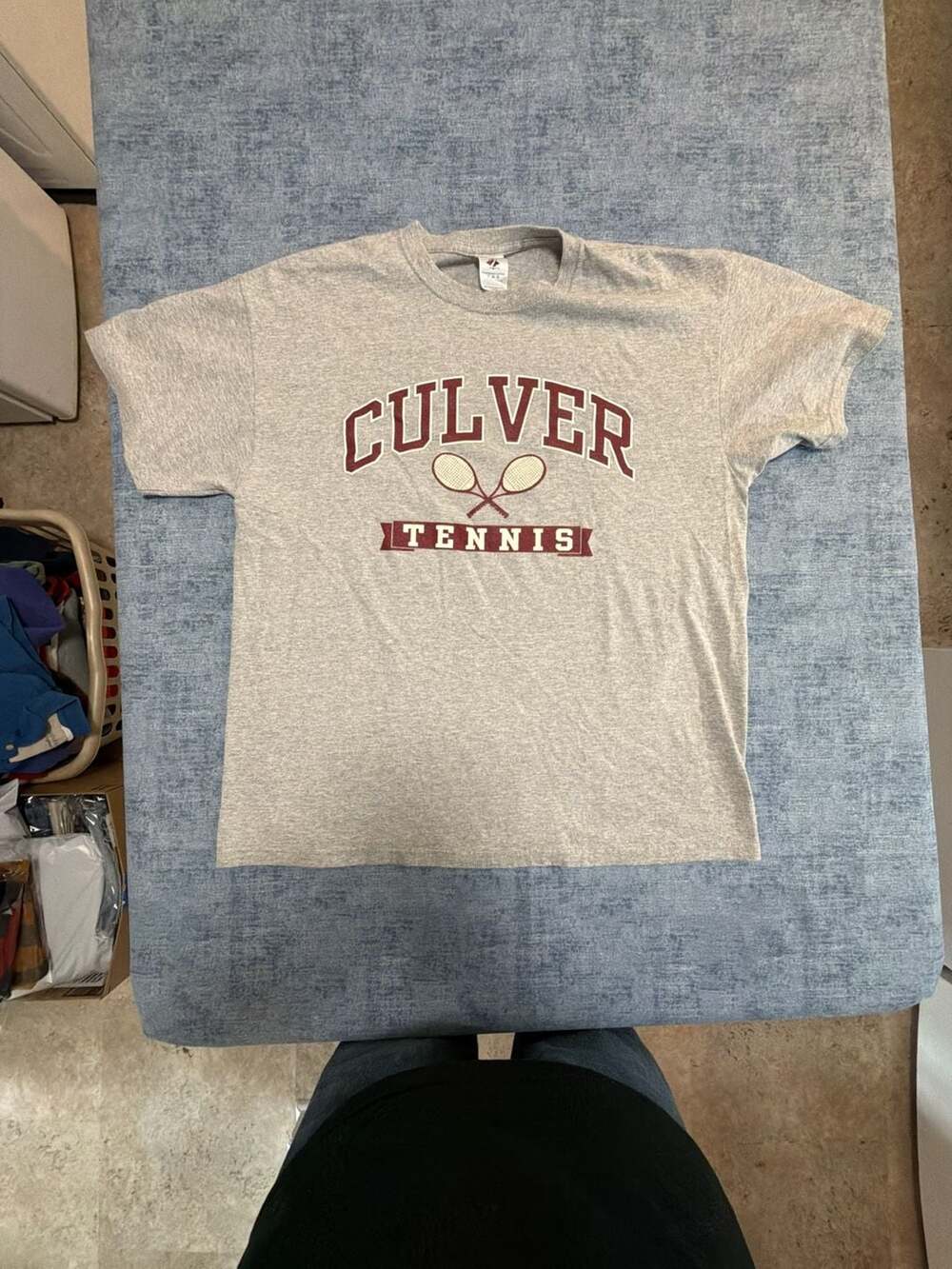 Jerzees Culver Tennis Heather Grey Heavyweight Cotton T-Shirt
